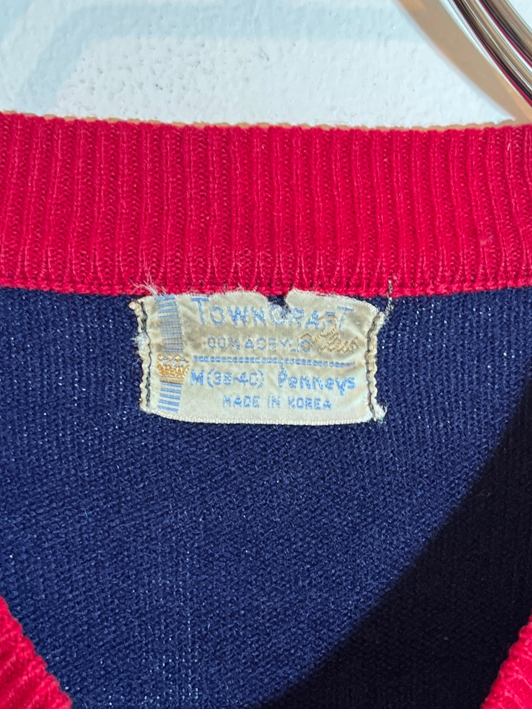 1960s "Penneys TOWN CRAFT" multi color s/s summer knit