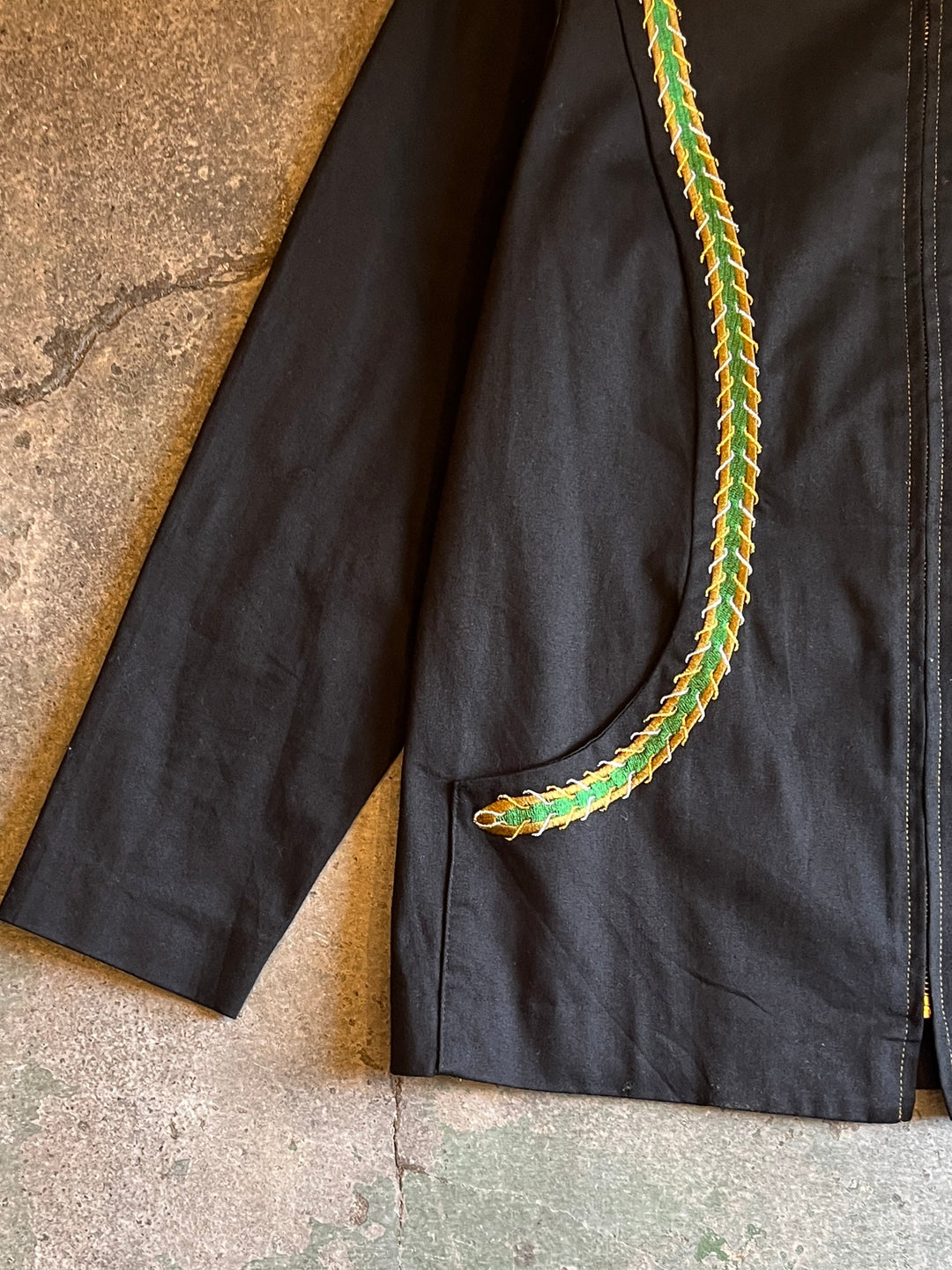1980-90s embroidery design drizzler jacket