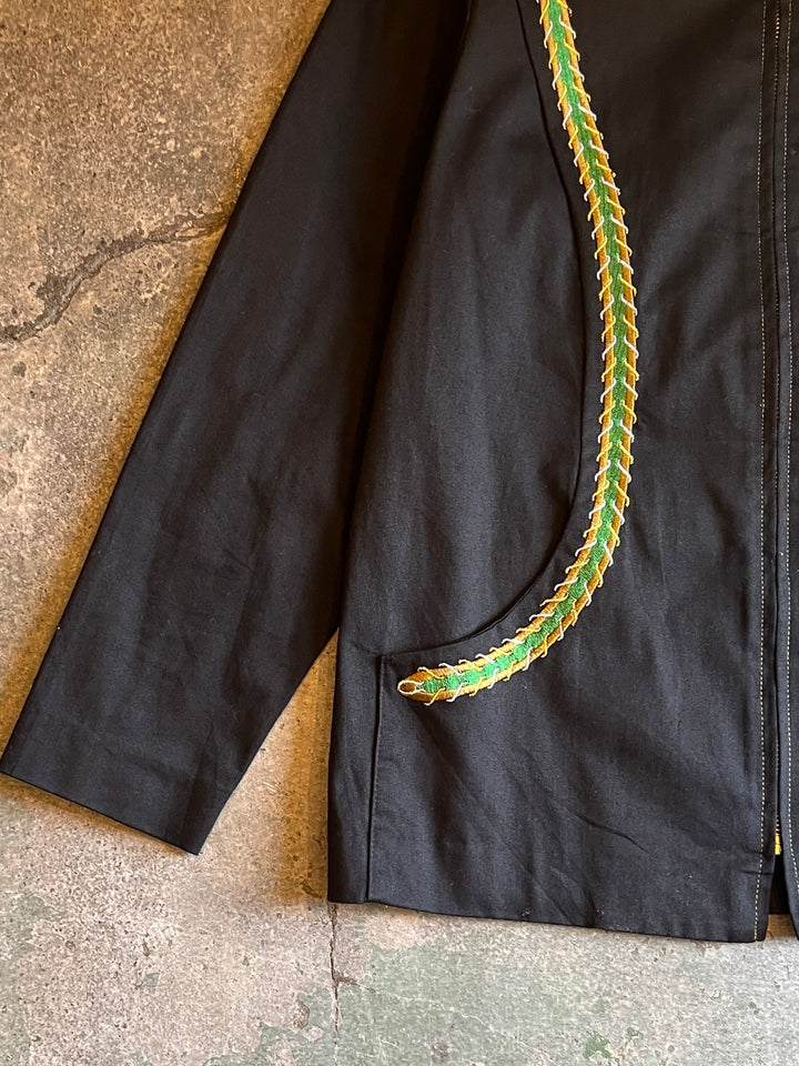1980-90s embroidery design drizzler jacket