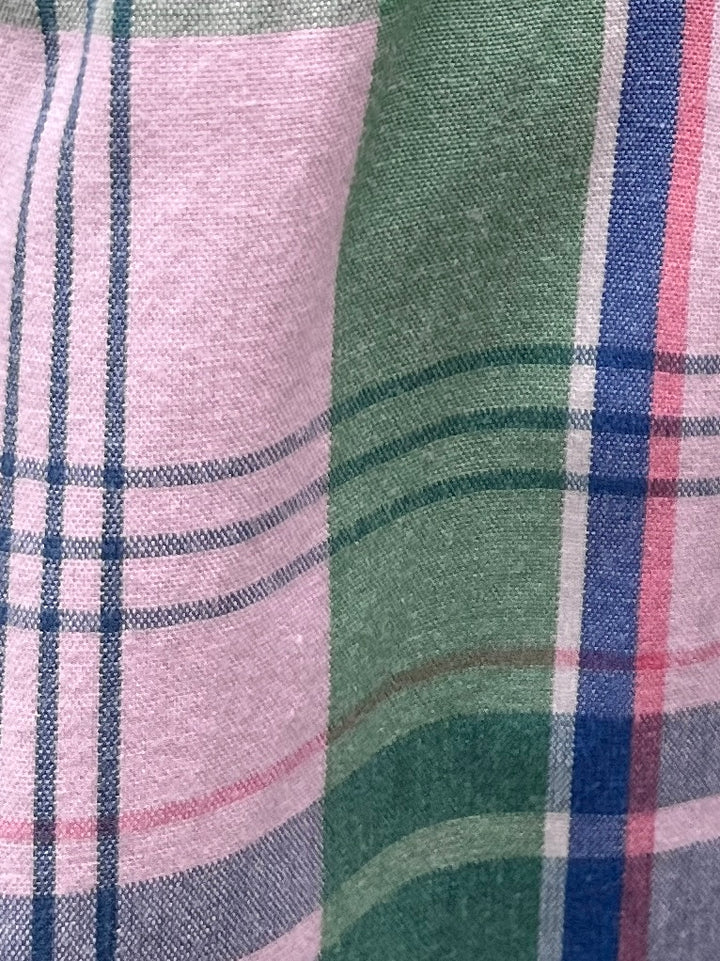 1990-00s "GAP" pink × green madras checkered s/s shirt