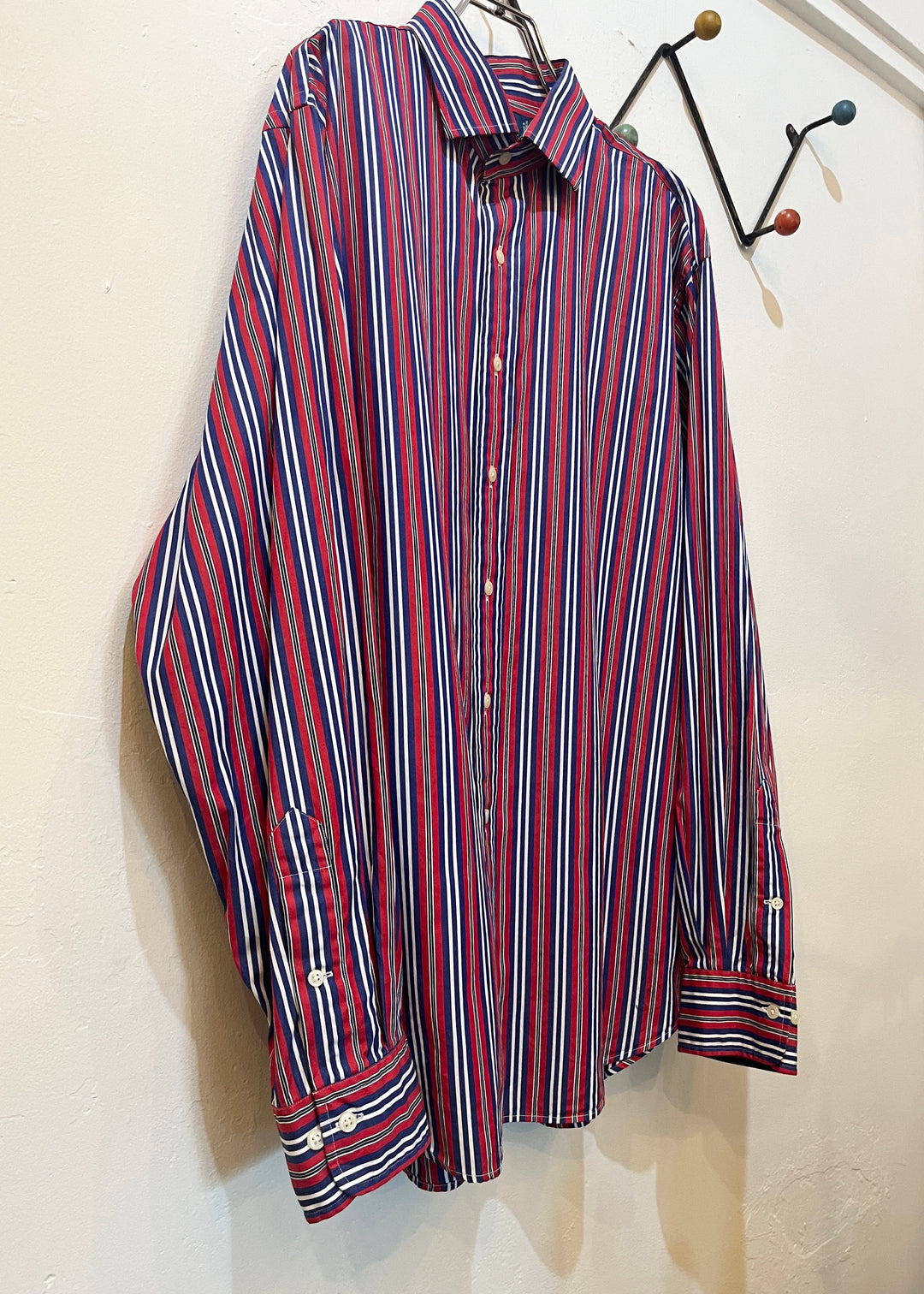 1990s "Polo by Ralph Lauren" multi color stripe shirt -REGENT CLASSIC FIT-