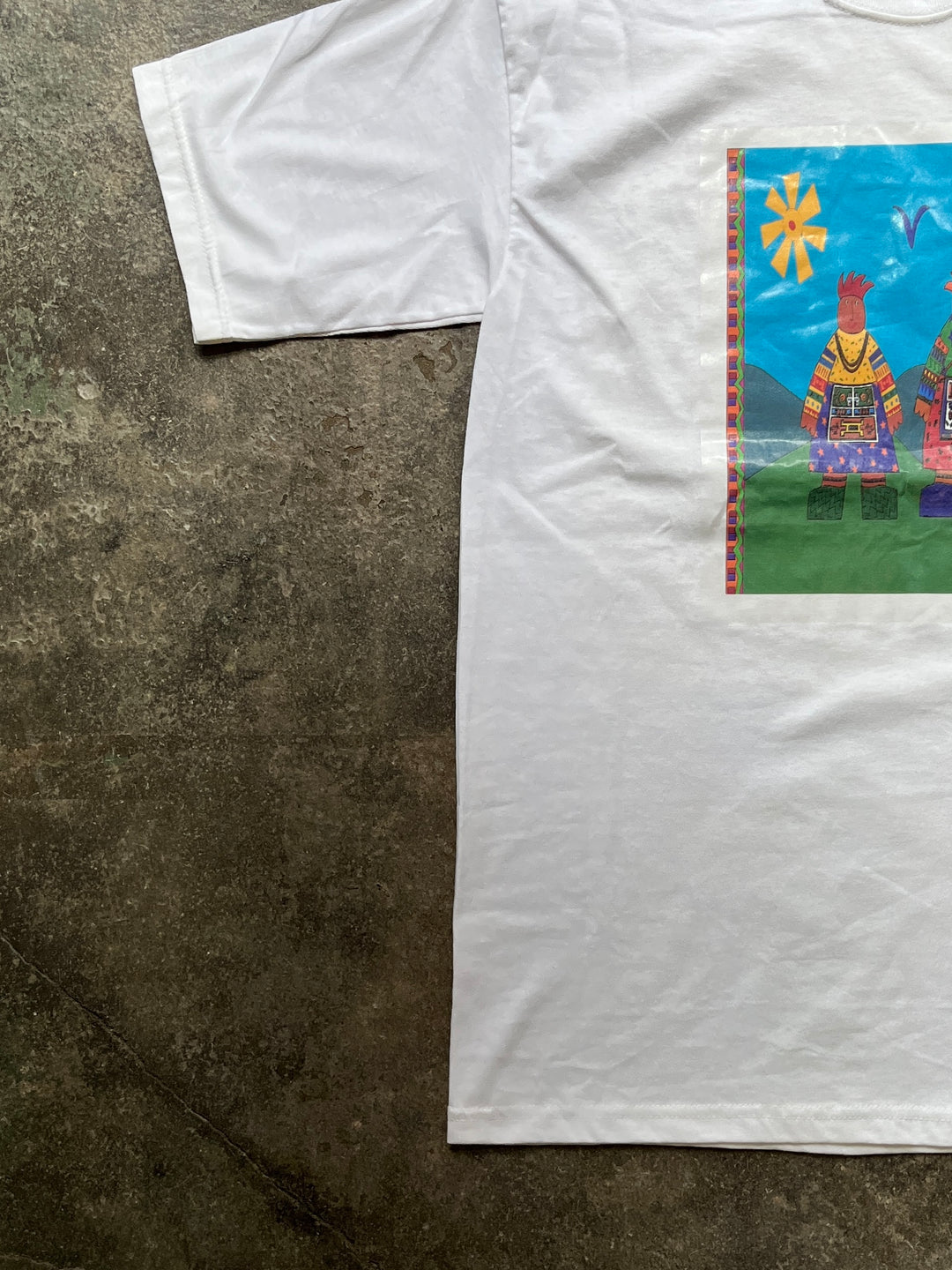 1990s native ameican heat transfer graphic T-shirt