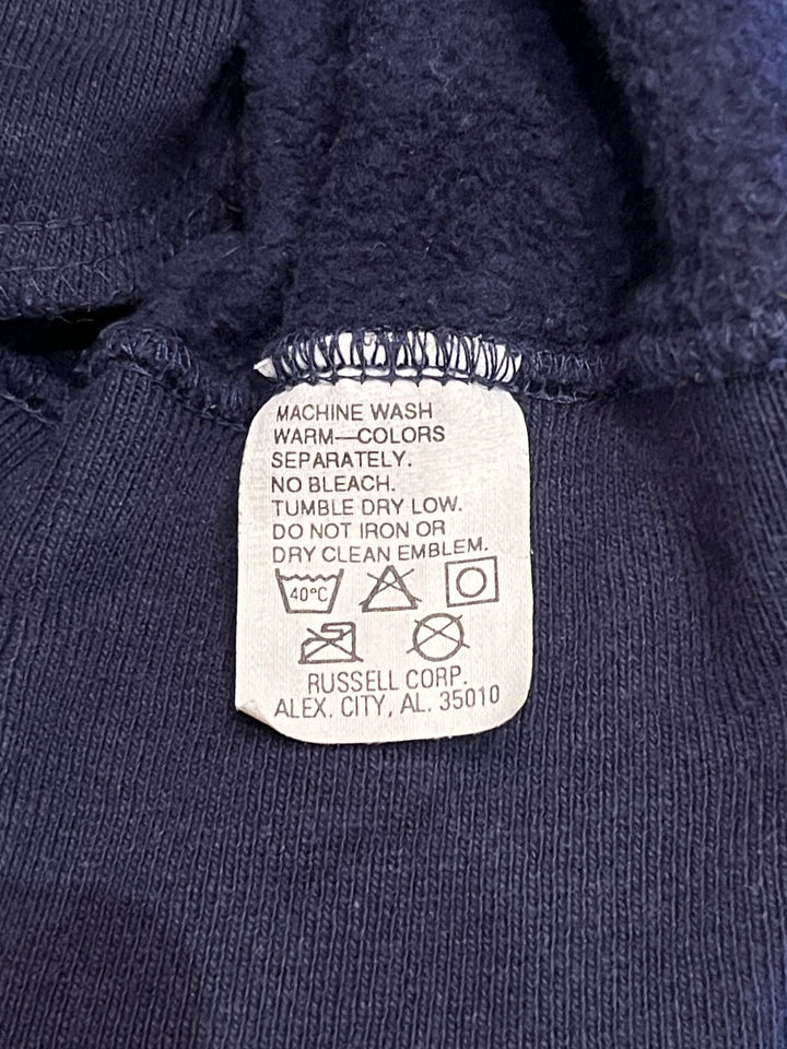 1980-90s USA made "L.L Bean × RUSSELL ATHLETIC" navy sweat cardigan