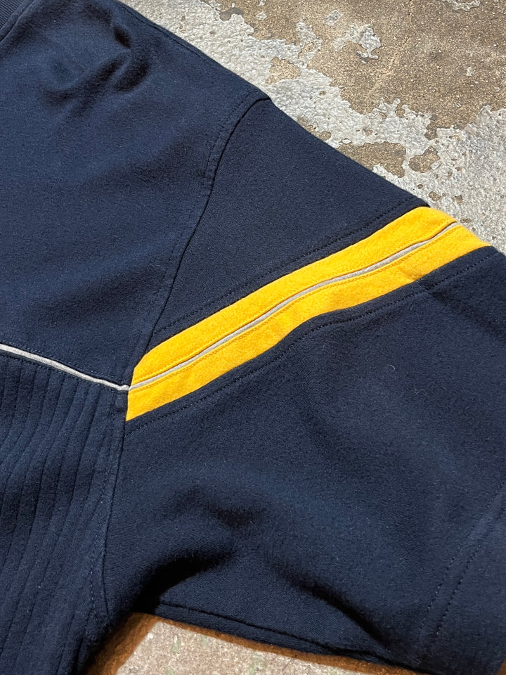 1990-00s "POINT ZERO" two tone panel V-neck T-shirt