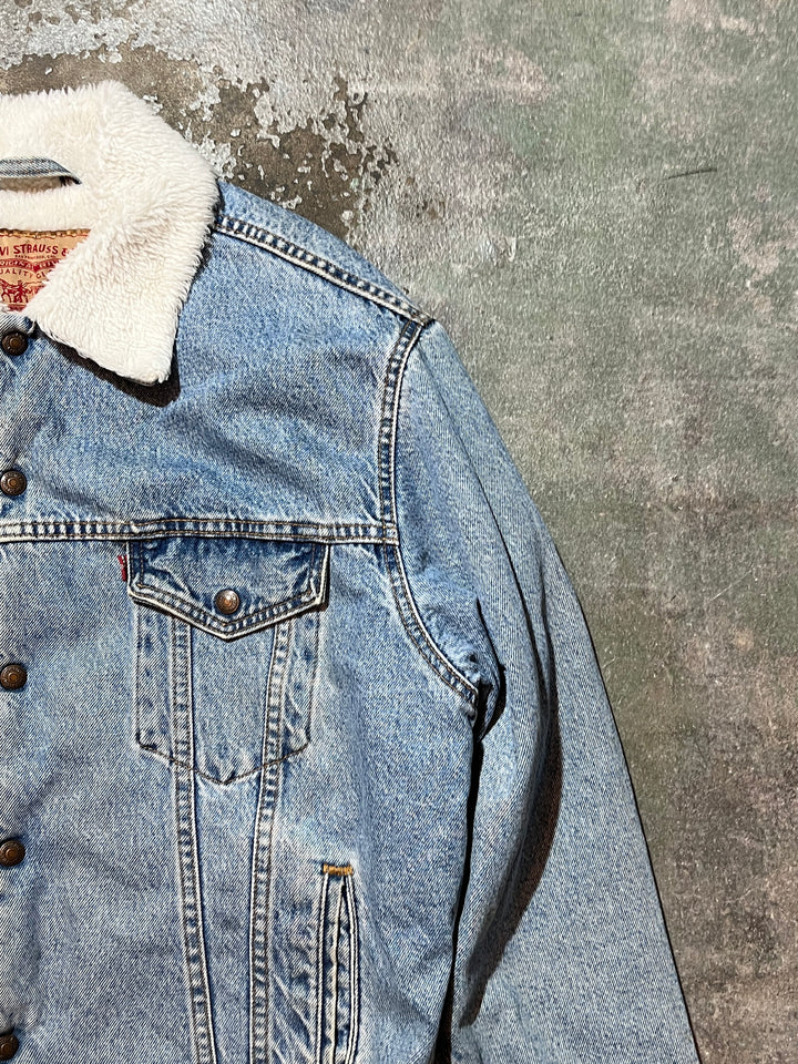 1990s USA made "Levi's" 70609 boa denim jacket