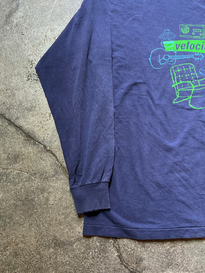 1990s USA made "Velocity girl" graphic L/S T-shirt