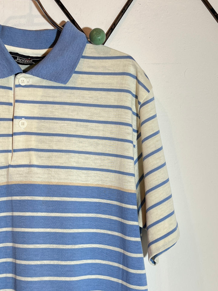 1980s USA made "Jantzen" horizontal stripe s/s polo