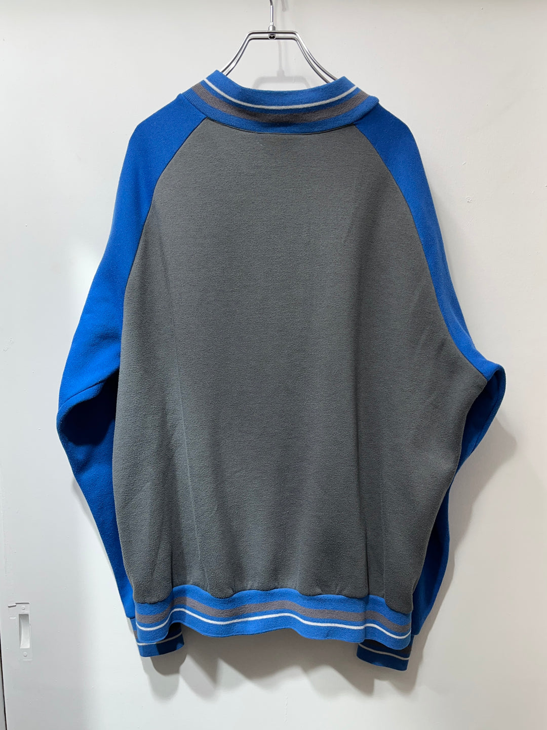 1990s "NIKE" cobalt blue × gray sweat track jacket
