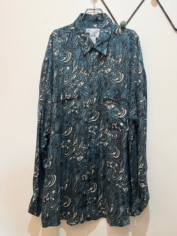 1980-90s total pattern silk shirt