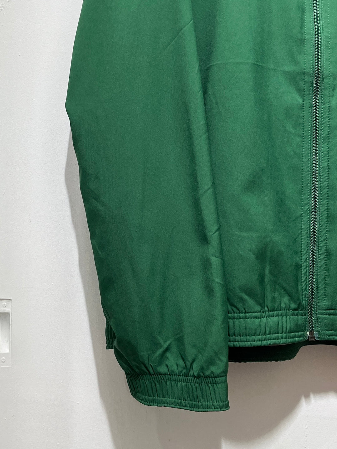 2000s "NIKE" green × white stitch training jacket