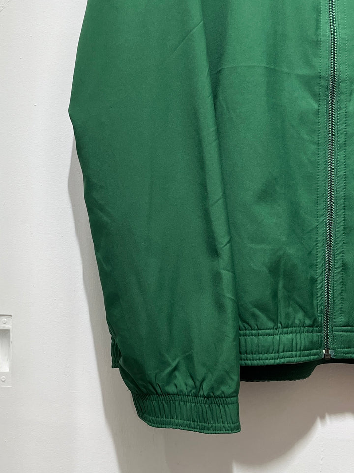 2000s "NIKE" green × white stitch training jacket