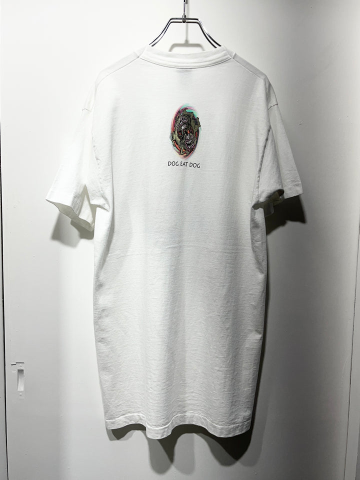 1990s USA made "DOG EAT DOG" graphic art T-shirt