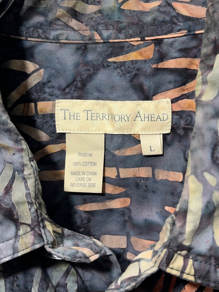1990-00s bamboo pattern s/s shirt