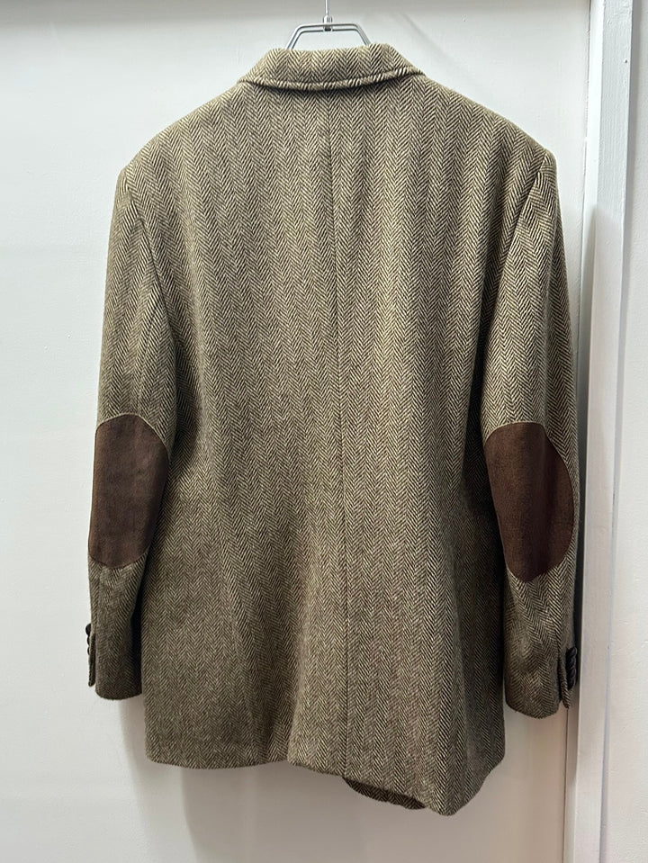 1980-90s "LAUREN RALPH LAUREN" chin strap tweed jacket