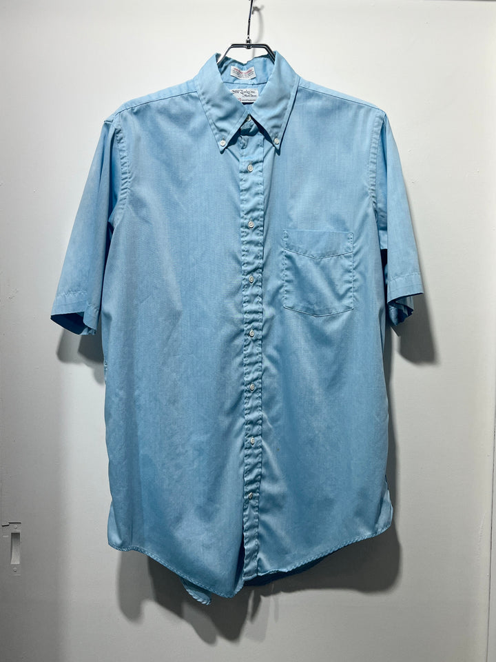 1960-70s USA made sky blue s/s shirt