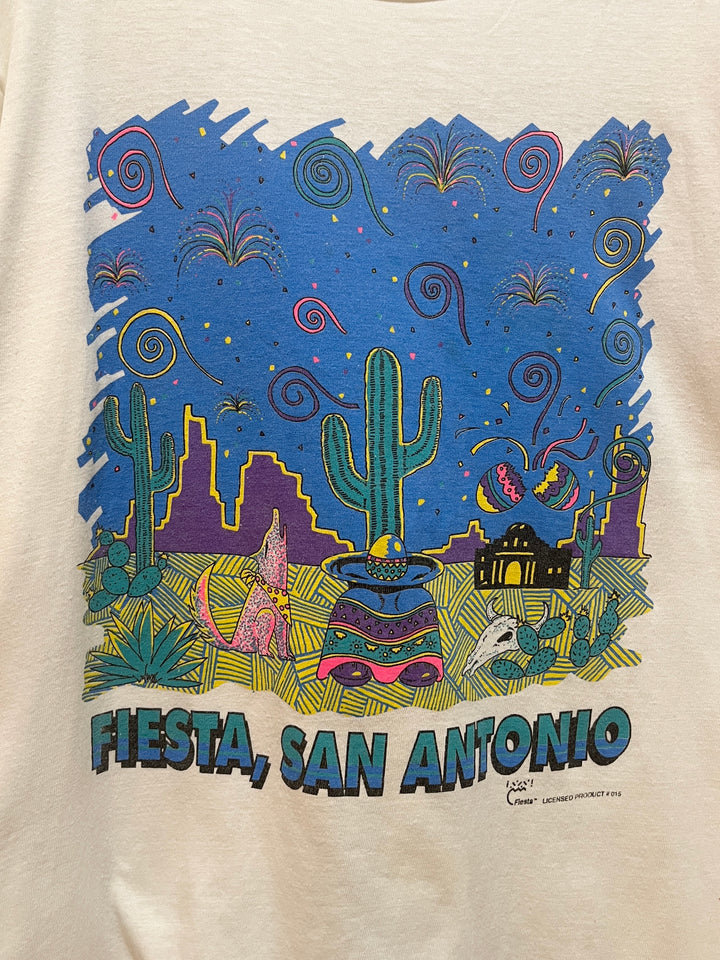 1990s fiesta print T-shirt