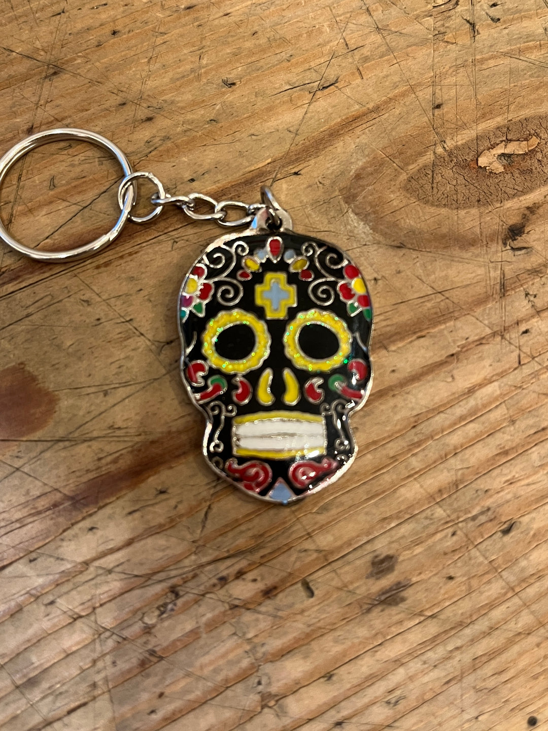Dia de los Muertos Calavera keychain