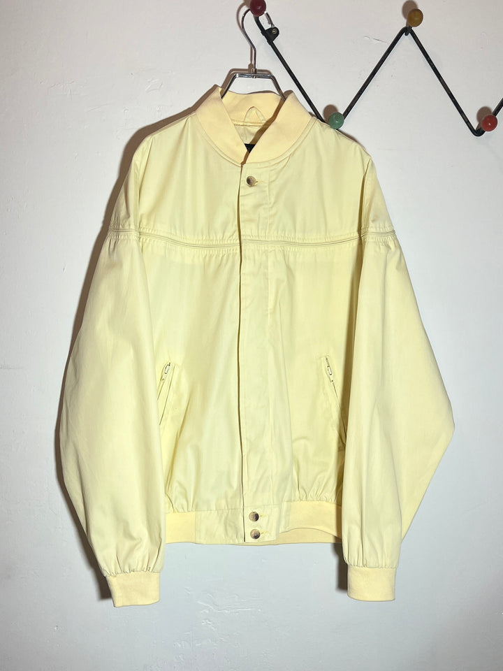 1990-00s pale yellow cup shoulder jacket