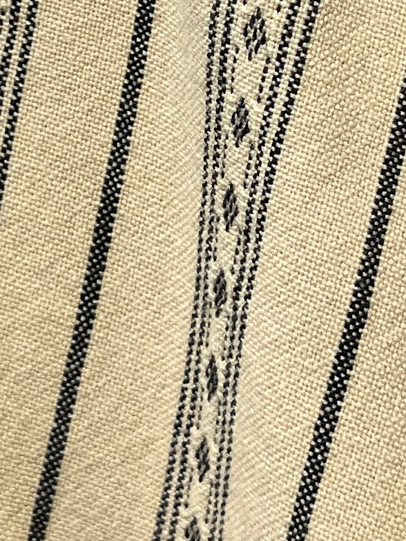 1990s native striped band-collar pullover shirt