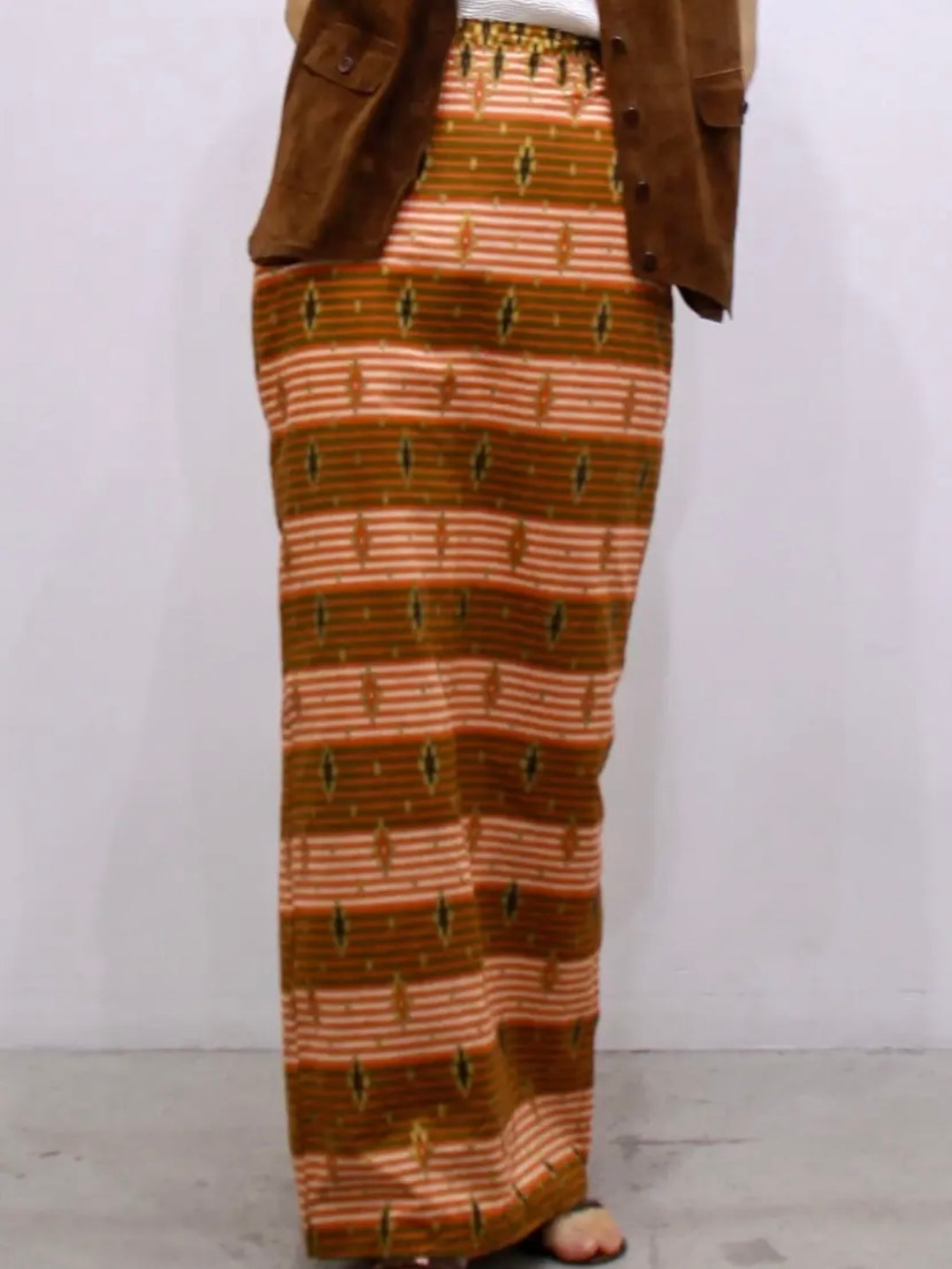 native pattern long skirt