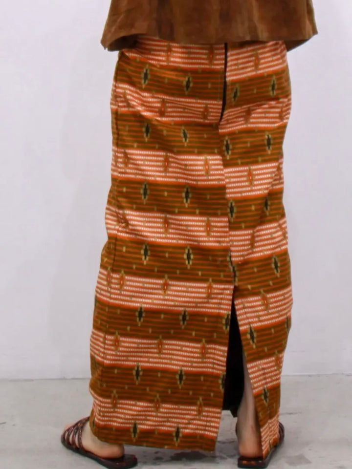 native pattern long skirt