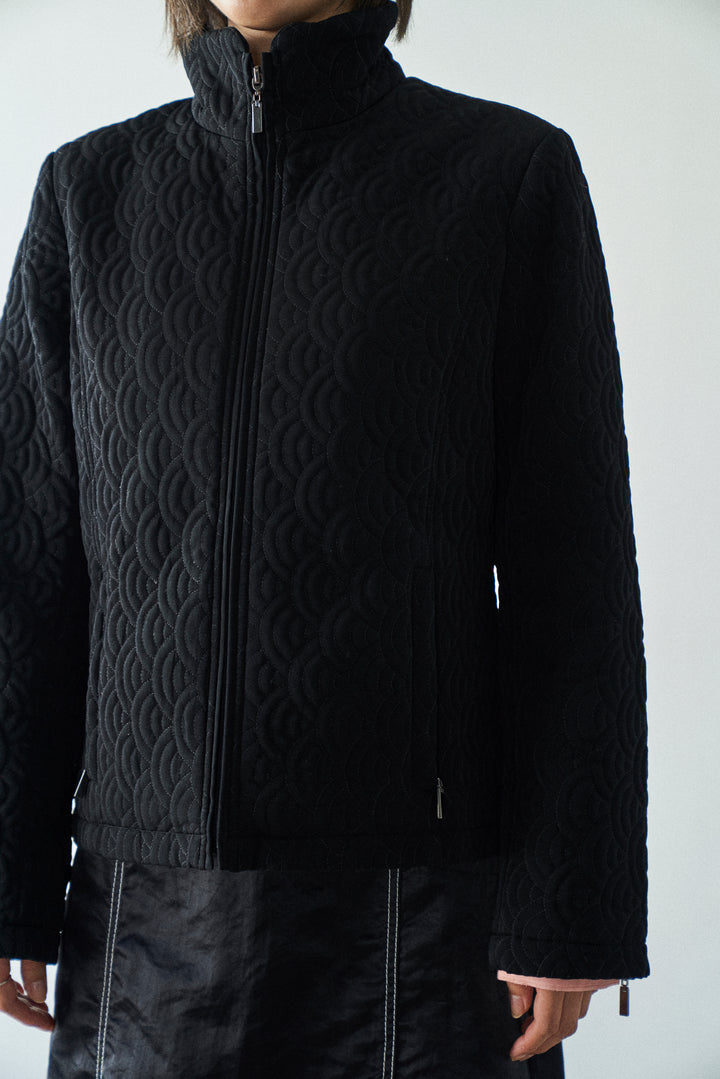 vortex design quilted jacket