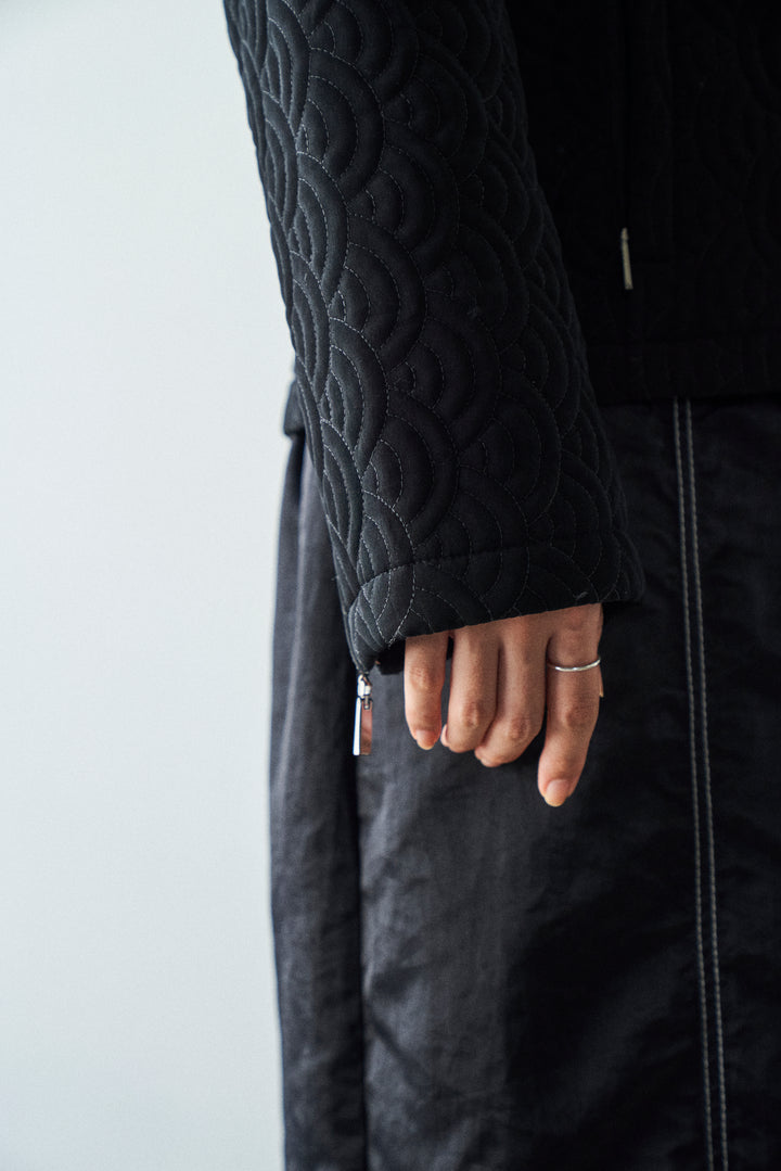 vortex design quilted jacket