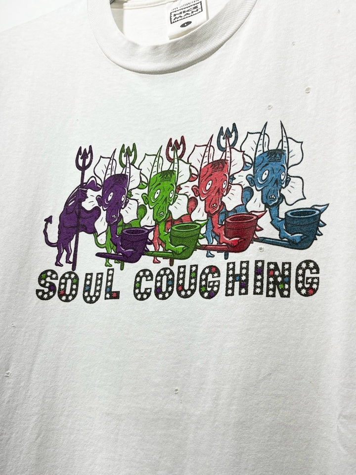 1990s USA made "SOUL COUGHING" graphic art T-shirt