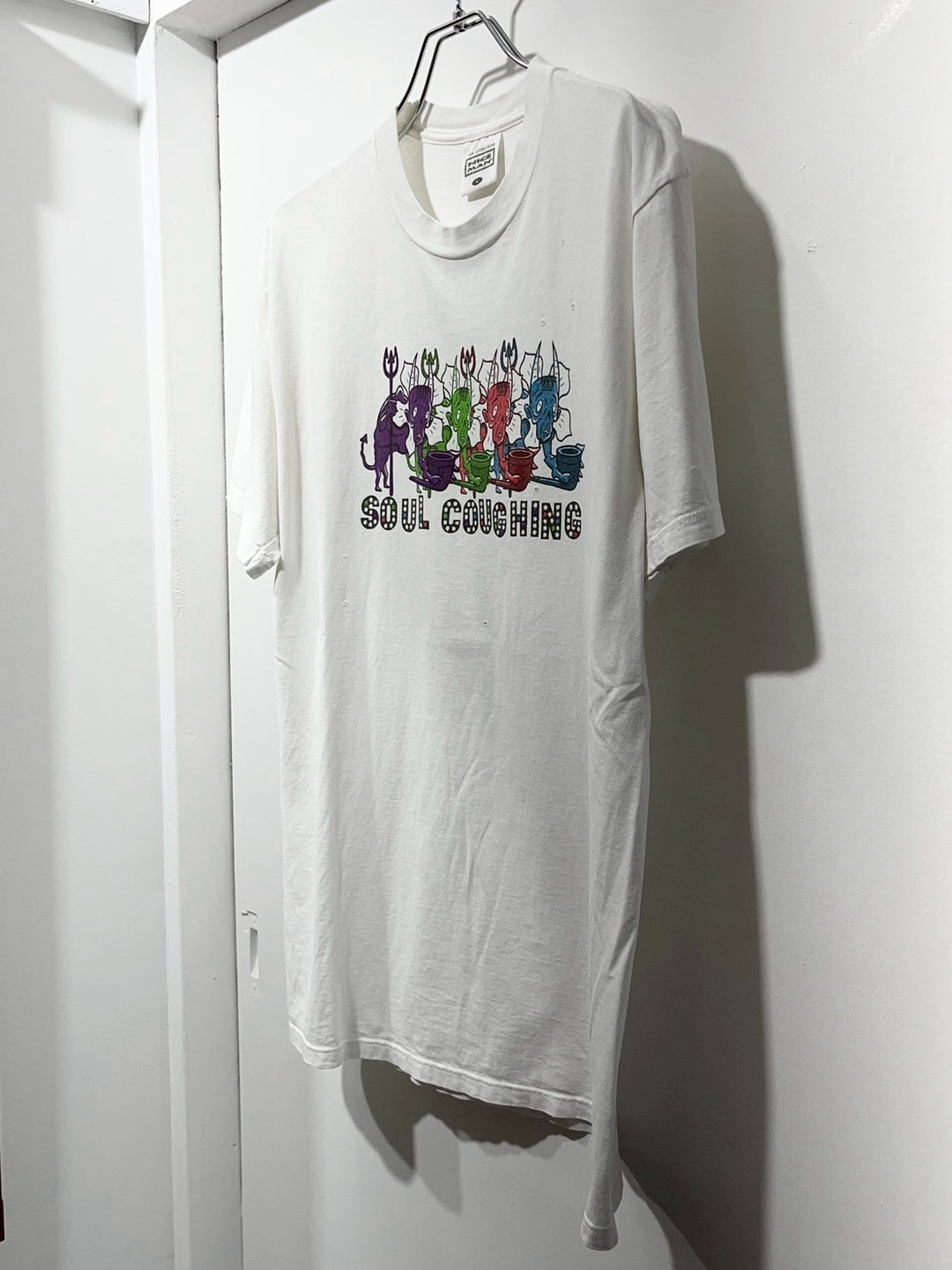 1990s USA made "SOUL COUGHING" graphic art T-shirt