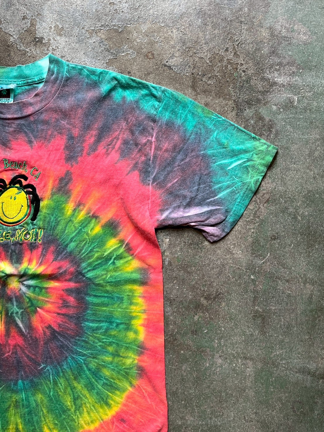 1990-00s tie-dye Venice-beach souvenir T-shirt