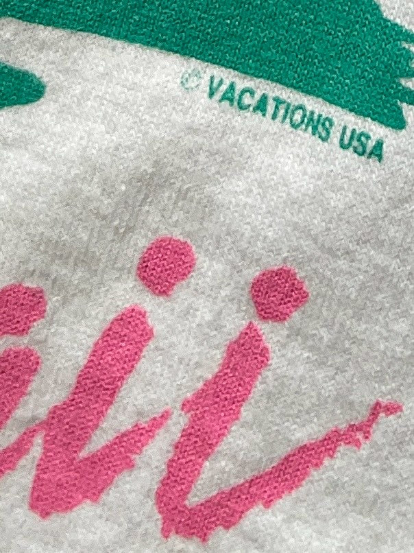1990s USA made Hawaii pastel color art souvenir T-shirt