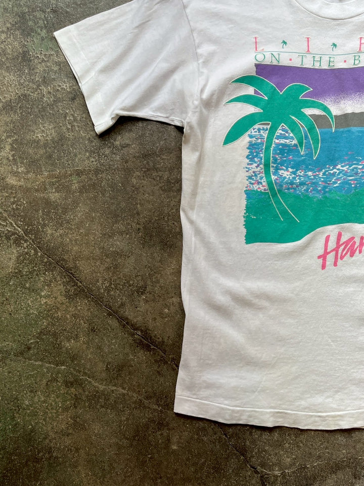 1990s USA made Hawaii pastel color art souvenir T-shirt