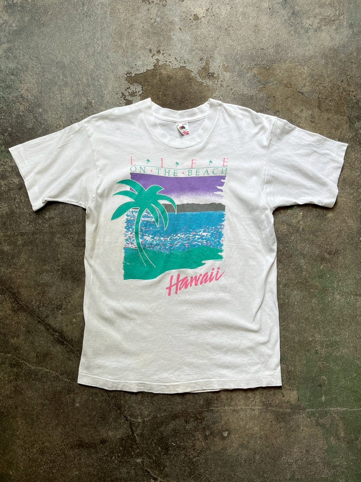 1990s USA made Hawaii pastel color art souvenir T-shirt