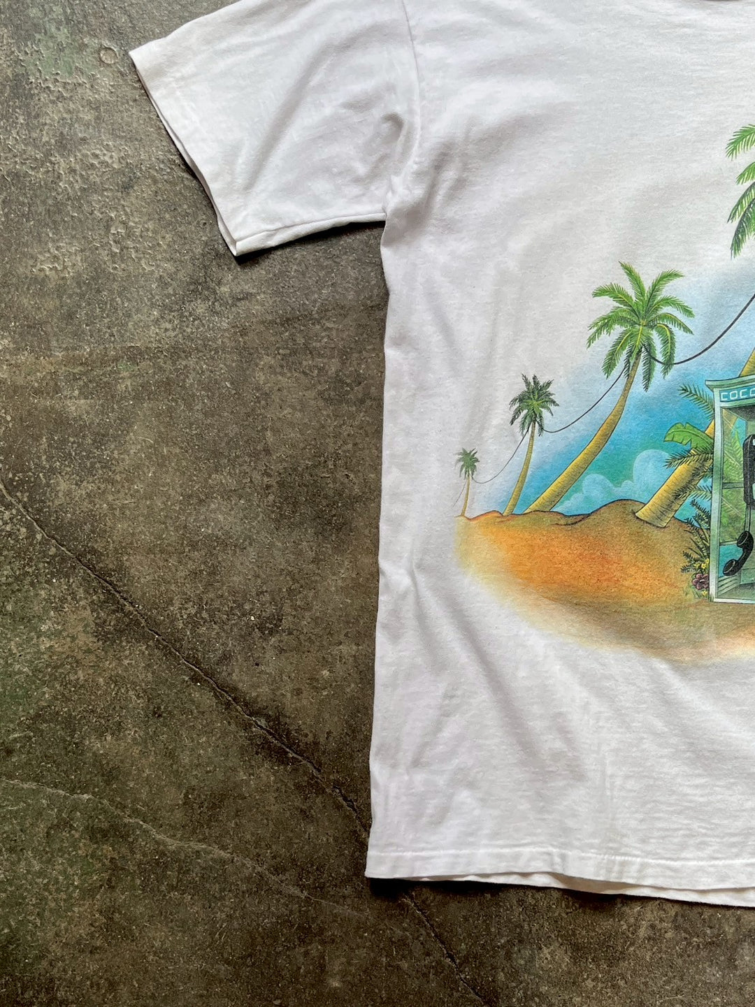 1990s USA made tropical graphic art T-shirt