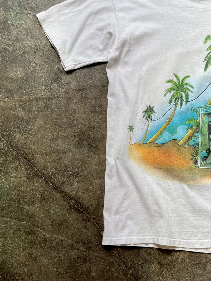 1990s USA made tropical graphic art T-shirt