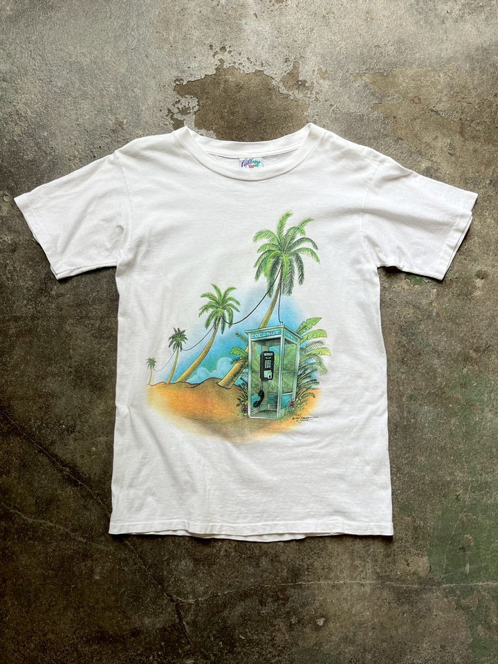 1990s USA made tropical graphic art T-shirt