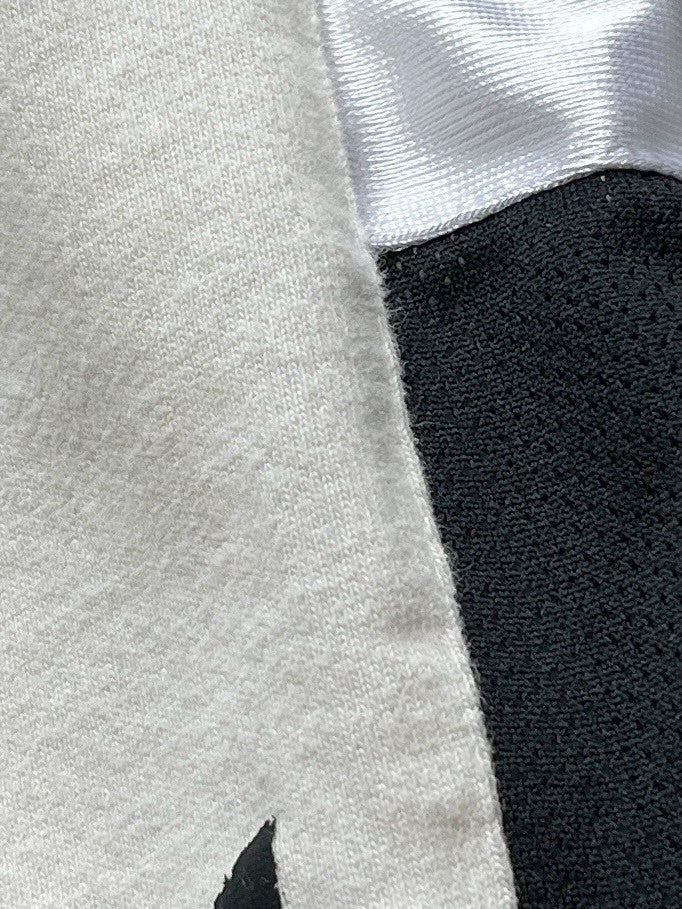 2000s "adidas" white × black training shorts