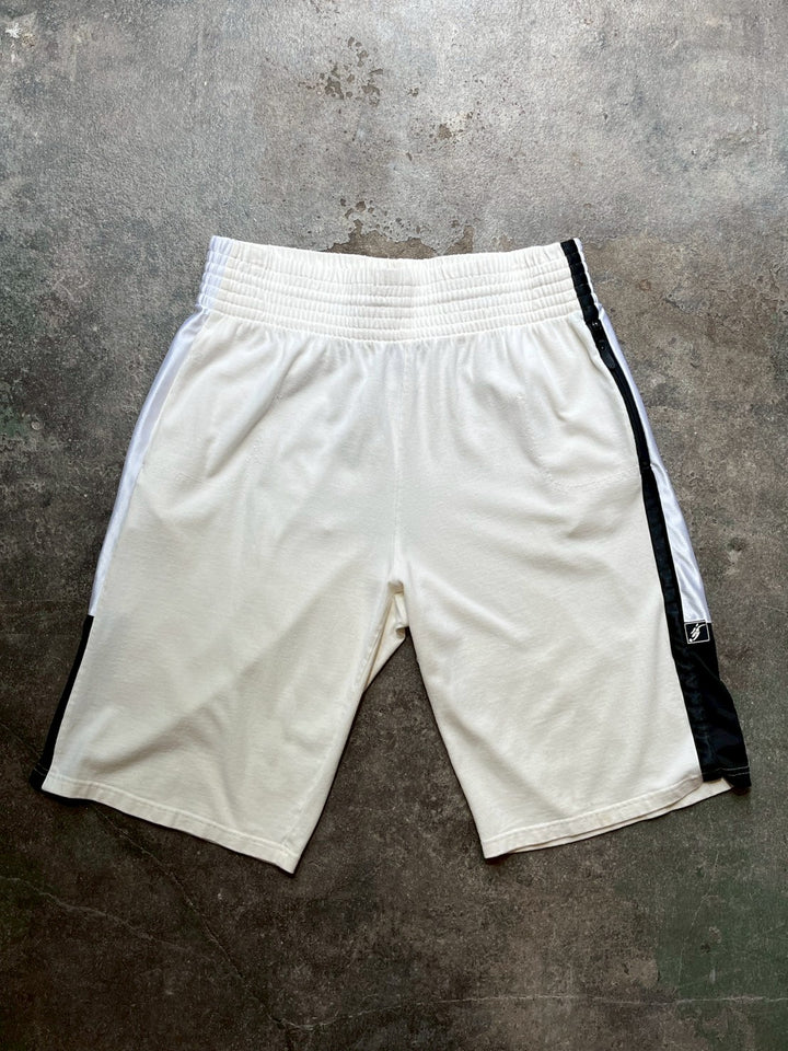 2000s "adidas" white × black training shorts