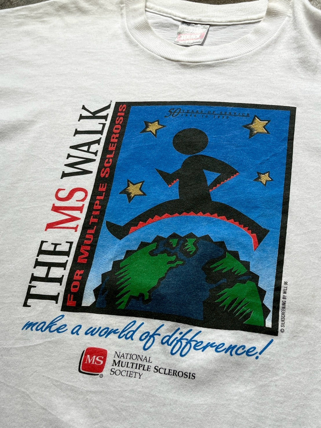 1990s MS WALK charity graphic T-shirt
