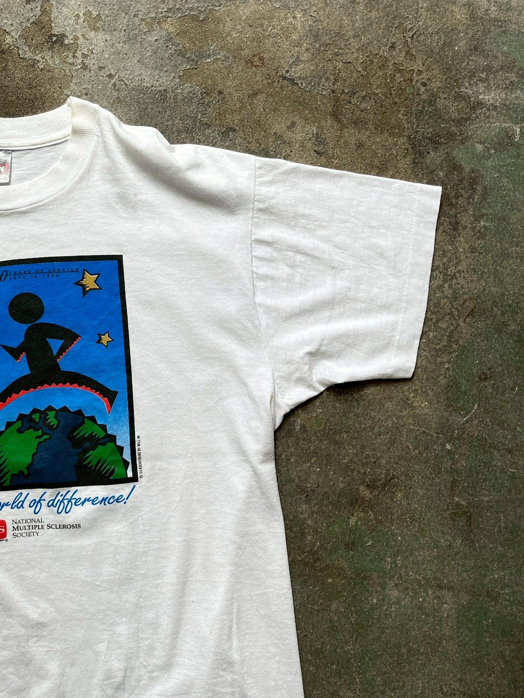 1990s MS WALK charity graphic T-shirt