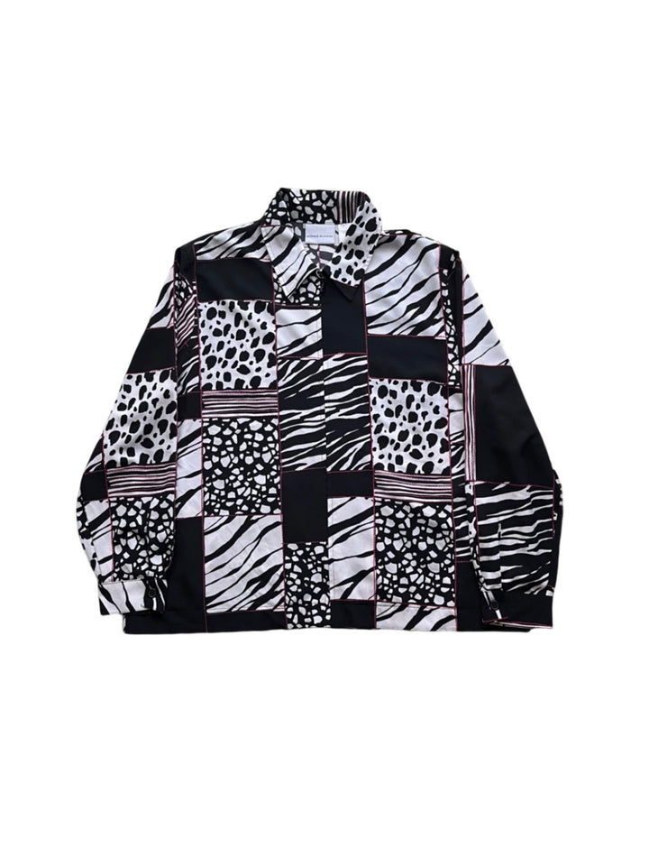 dalmatian & zebra pattern shirt jacket