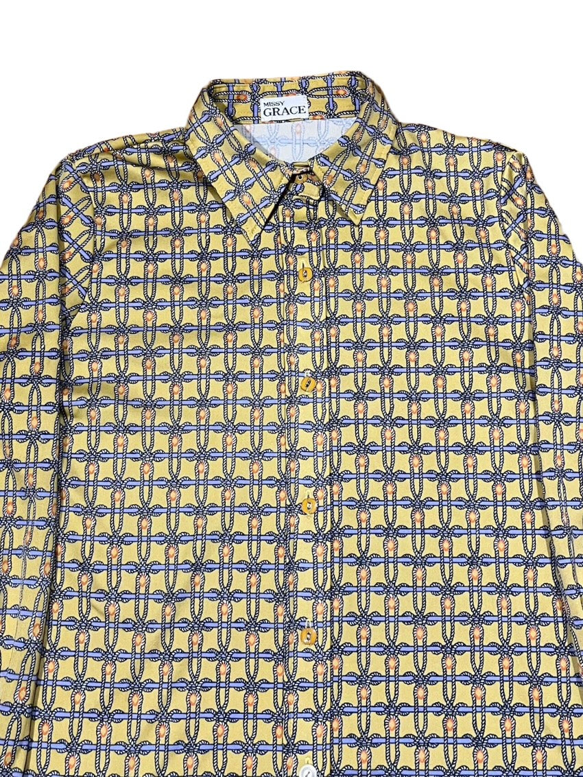 strings pattern polyester shirt