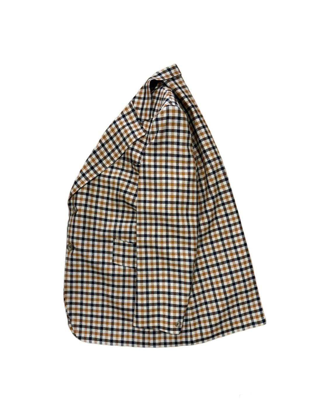 retro check pattern tailored jacket