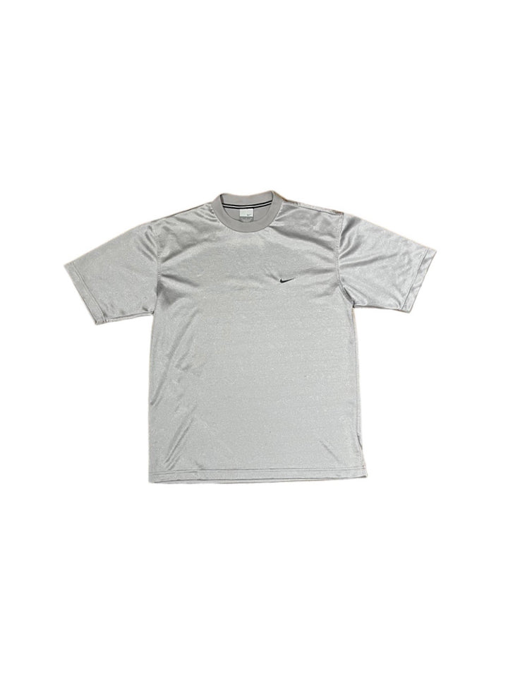 2000s "NIKE" silver jersey T-shirt