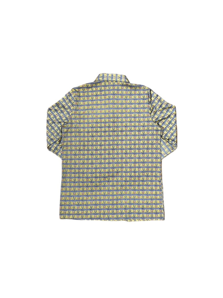 strings pattern polyester shirt