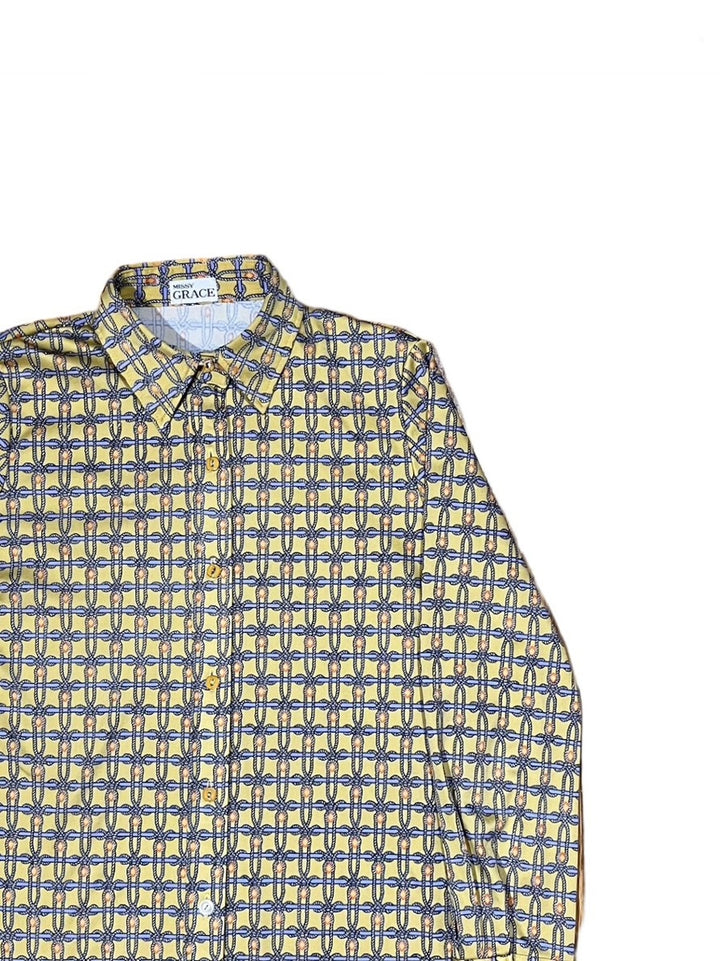 strings pattern polyester shirt