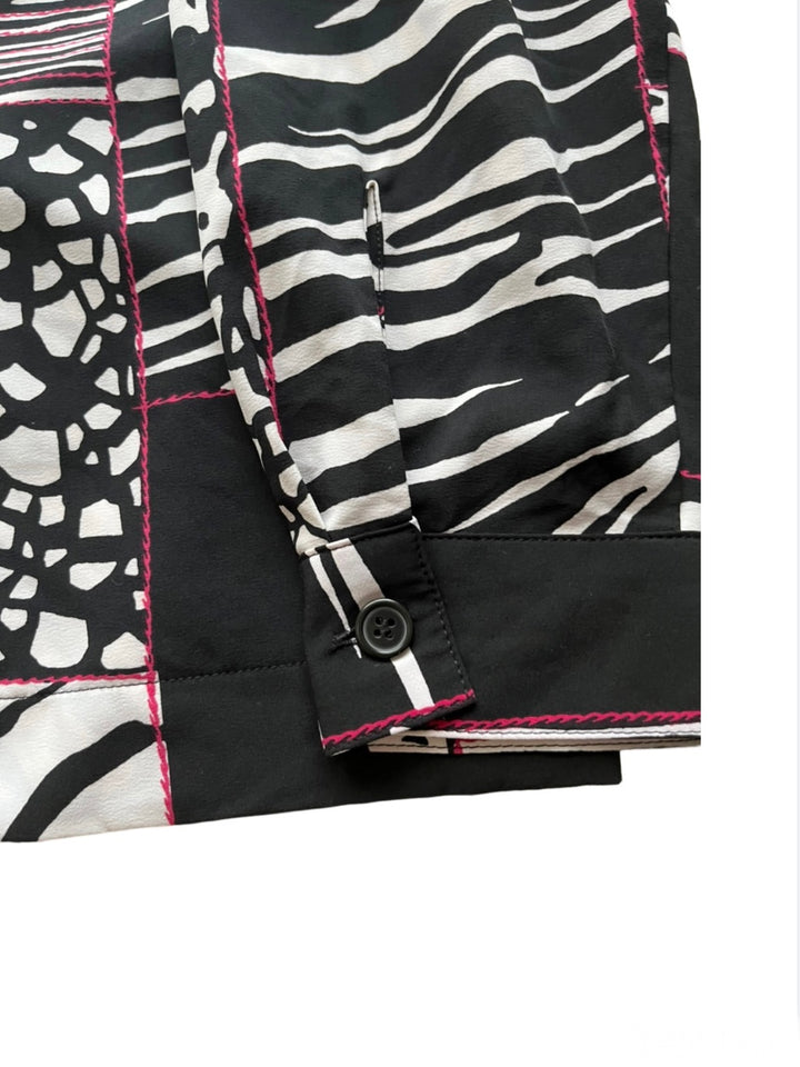 dalmatian & zebra pattern shirt jacket