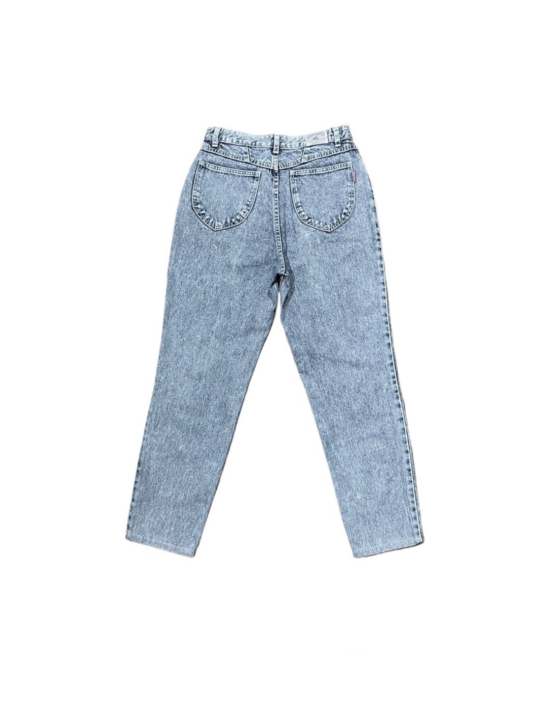 chemical wash design denim pants