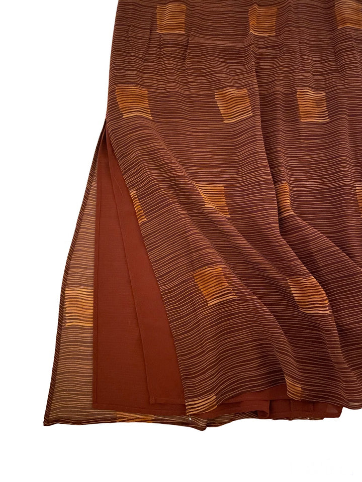 ITALY made "GENNY"  brown long skirt