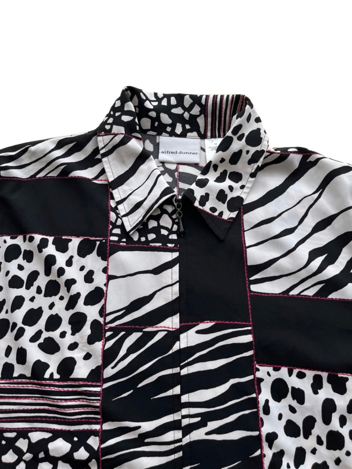 dalmatian & zebra pattern shirt jacket